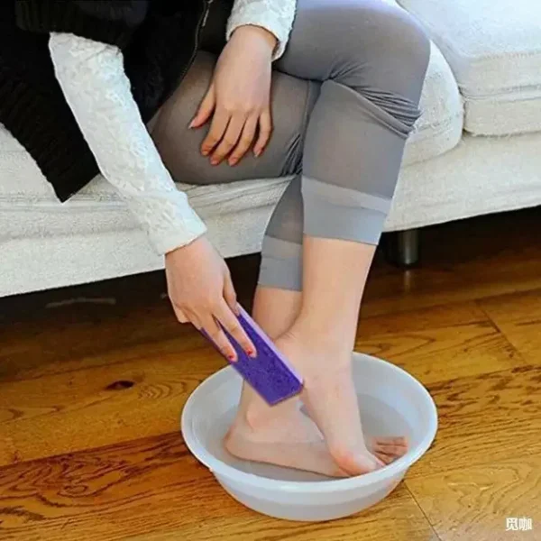 1pc Hard Dead Skin Portable PU Scrub Pumice Grinding Stone Foot Pumice Stones Exfoliating Scrubing Remover Foot Care Tool Purple - Image 6