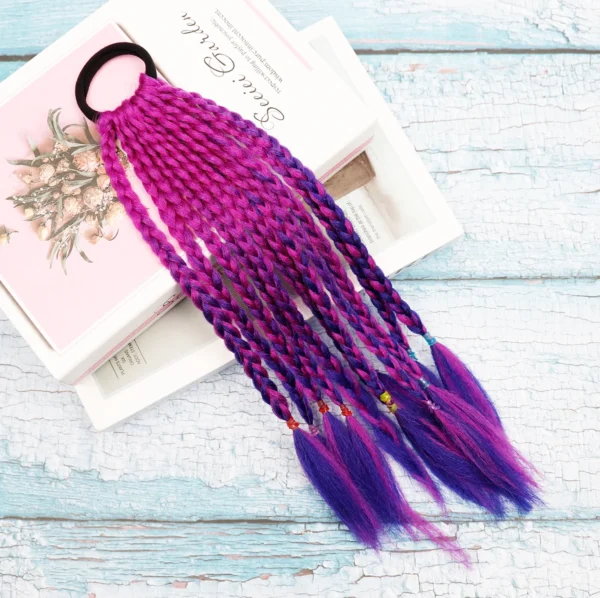 Girls Colorful Braids Ponytail Hair Ornament Headbands Rope Rubber Bands Beauty Hair Bands Headwear Braid Kids Gift Hair Accesso - Image 37