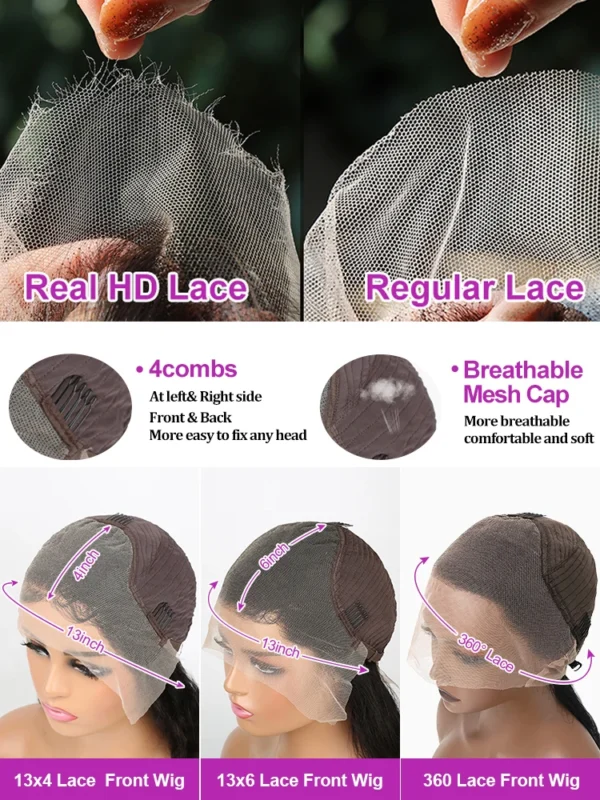 300% High Density Loose Deep Wave 40 46 50 Inch 13x6 13x4 HD Lace Frontal Human Hair Wig Brazilian 360 Full Curly Wigs For Women - Image 6