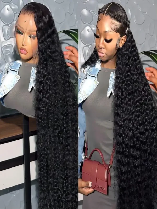 40 50 Inch Deep Wave 13x6 13x4 Lace Front Human Hair Wig 200% Remy Curl 360 Full Lace Frontal Wig Human Hair For Black Women - Image 12