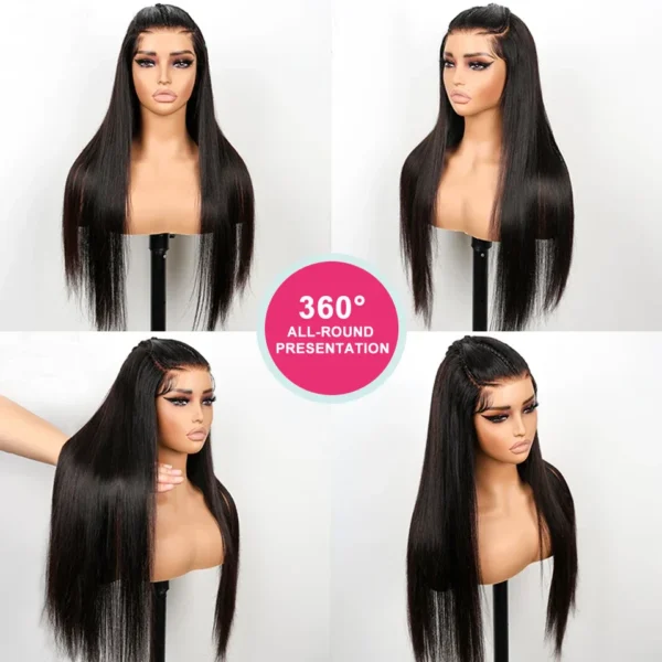 KissLove Straight Pre Braided Lace Front Wig Ready To Go Wigs Invisible HD Lace Frontal Wig Human Hair Pre Everything Done Wigs - Image 6