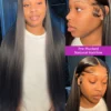 250 Density 13x6 Bone Straight Hd Lace Front Wig 40 46 50 Inch 13x4 Lace Frontal Human Hair Wigs For Women Brazilian Hair Wigs - Image 2