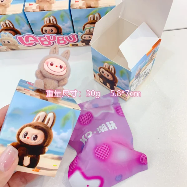 New Labubu Mystery Box Cartoon Flocking Hand-Made Blind Box High-Value Mini Cute Doll Desktop Ornaments Model Children Gifts - Image 3