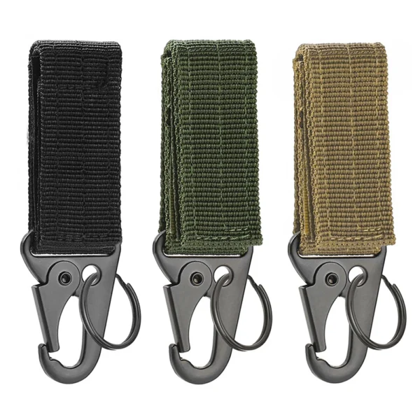 Outdoor Carabiner Keychains Camping Equipment Nylon Hook Carabiner Tactical Military Molle System Hook Belt Keychain - Image 19