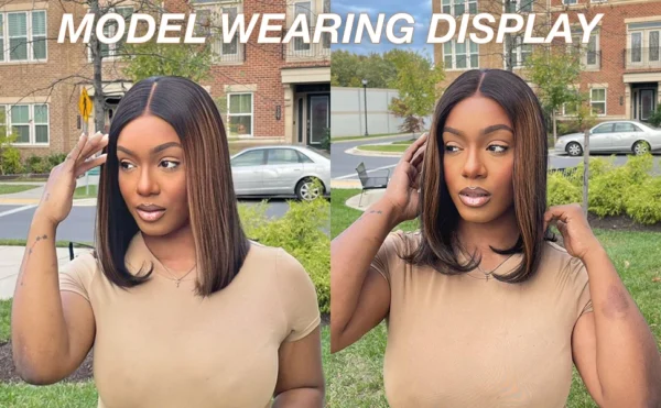 Glueless Wigs Human Hair Pre Plucked Pre Cut P1b/30 Straight Bob Wig Human Hair 5x5 Hd Lace Closure Wigs With Natural Hairline - Image 9