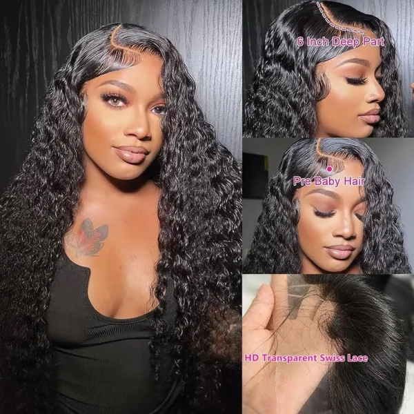 hd lace wig 13x6 human hair Curly Wig For Women choice Pre Plucked 30 40 Inch Loose Deep Wave Water wave Frontal Wigs - Image 3