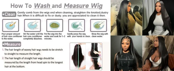 38 40 Inch 360Full Lace Human Hair Wigs Straight 13x4 13x6 HD Transparent Lace Frontal Human Hair Wigs Gift 1Bundles Human Hair - Image 12