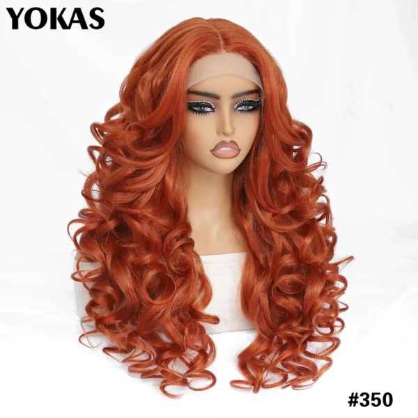 24 Inch Synthetic Lace Front Wigs For Black Women Curly Afro Lace Wigs for Afro Women Chocolate Brown Lace Front Wigs For Woman - Image 18