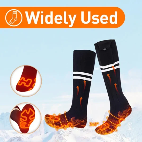 Heated Socks Thermal Winter Warm Skiing Heating Arthritis Electric Socks App Control Rechargeable Outdoor Sport Foot Warmer - Image 14