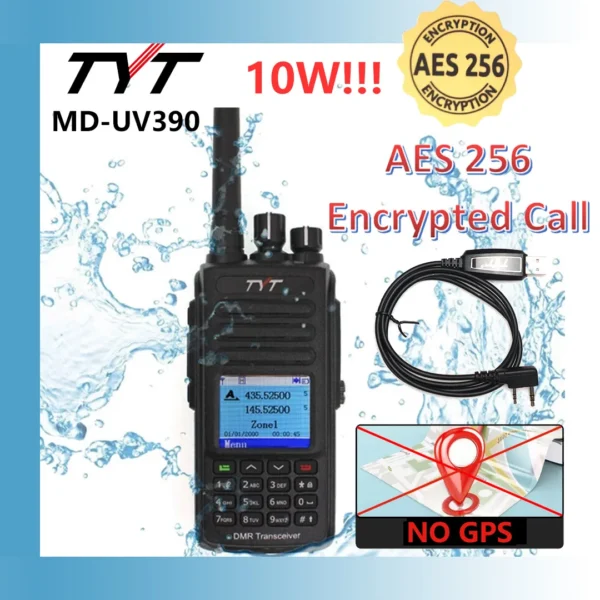 TYT NEW AES256 Encryption MD-UV380/390  Digital Walkie Talkie VHF UHF Dual Band Waterproof Radio GPS Ham Radio DMR Walkie Talkie - Image 11