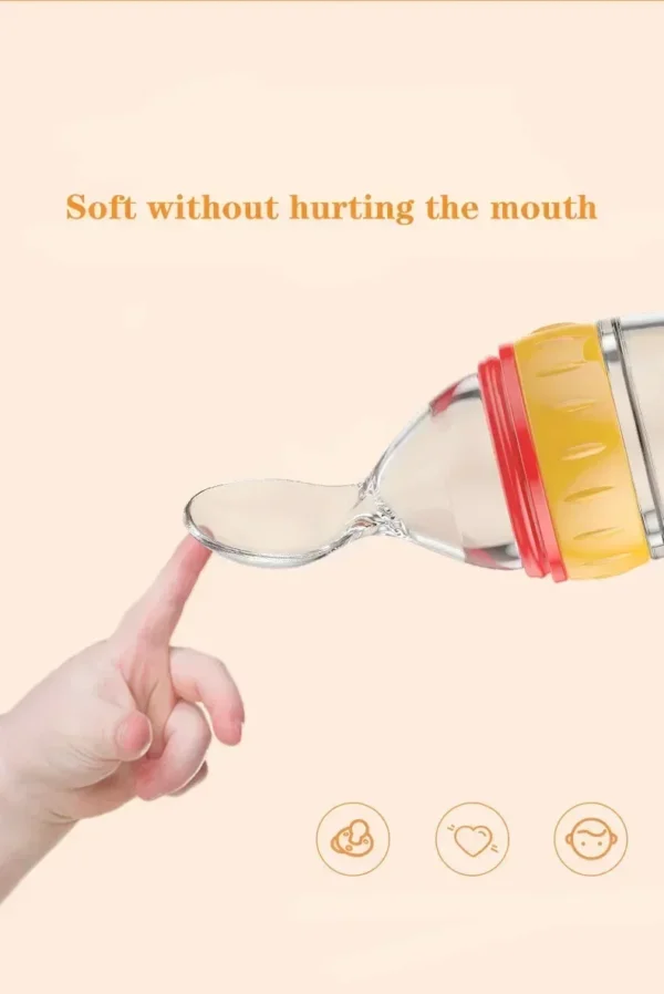 Baby Food Feeder, Silicone Baby Food Dispensing Spoon, 3 Oz Squeeze Feeding Spoons with Suction Cup for Boys Girl Kids Toddlers - Image 28