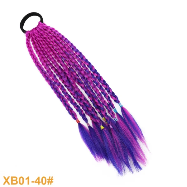 Girls Colorful Braids Ponytail Hair Ornament Headbands Rope Rubber Bands Beauty Hair Bands Headwear Braid Kids Gift Hair Accesso - Image 15