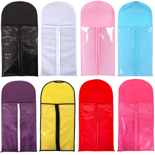 5pcs/set Wig Storage Bag Good Quality Anti Dust Hair Extensions Bag with Holder for Store Wigs Hair Extensions Ponytails 60 80cm - Image 2