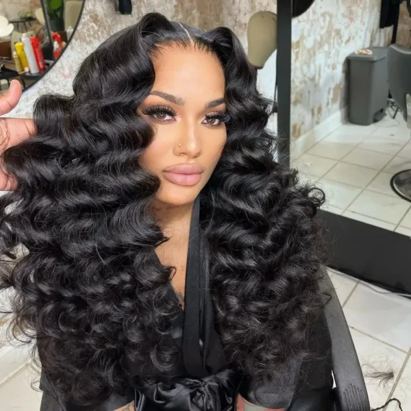 40 Inch Loose Deep Wave 13x4 13x6 HD Transparent Human Hair Wig 250 Density Brazilian Water Curly Nature Wave Lace Frontal Wigs - Image 25