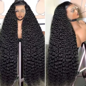 280% Density 38 40 Inch Deep Wave 13x6 HD Lace Front Human Hair Wig Loose Water Curly 13x4 Lace Frontal Wig Human Hair For Women