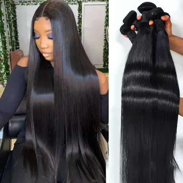 Body Wave Bundles 100% Human Hair Extensions Brazilian Remy 32Inch Water Wavy Raw Hair Bundles Virgin Double Weft Hair Weaving - Image 7