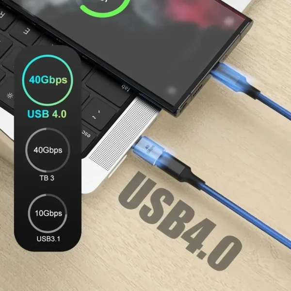 USB Type-C Adapter For Macbook, 90 Degree Quick Charge Converter Male To Female 100W 40gbps PD Data Transfer - Image 14