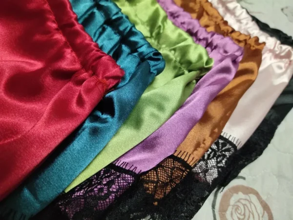 2 Pieces Pajamas Set for Women Sleepwear Sexy Lingerie Lace Silk Crop Tops and Shorts Sets Casual Nightwear Pijamas - Image 10