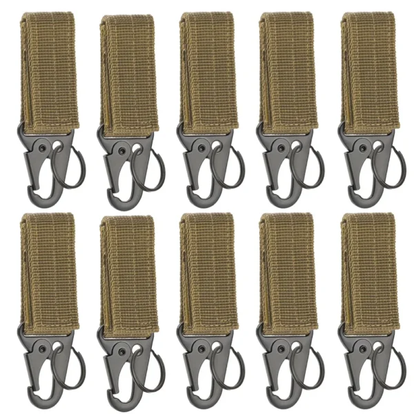 Outdoor Carabiner Keychains Camping Equipment Nylon Hook Carabiner Tactical Military Molle System Hook Belt Keychain - Image 7