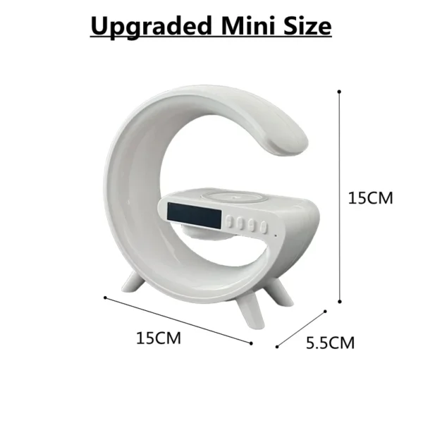 Wireless Charger Pad Stand Speaker TF Card RGB Night Light Lamp Alarm Clock Fast Charging Station Dock for iPhone Samsung Xiaomi - Image 11