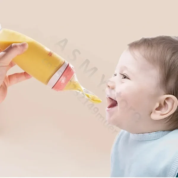 BBET Squeezing Feeding Bottle Silicone Newborn Baby Training Rice Spoon Infant Cerea Food Supplement Feeder Safe Tableware - Image 4