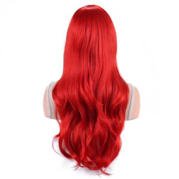 Synthetic probeauty Mermaid Wig Long Red Curly Body Wave Wig Halloween Cosplay Costume Wig for Women Fashion Wig for for Daily P - Image 10
