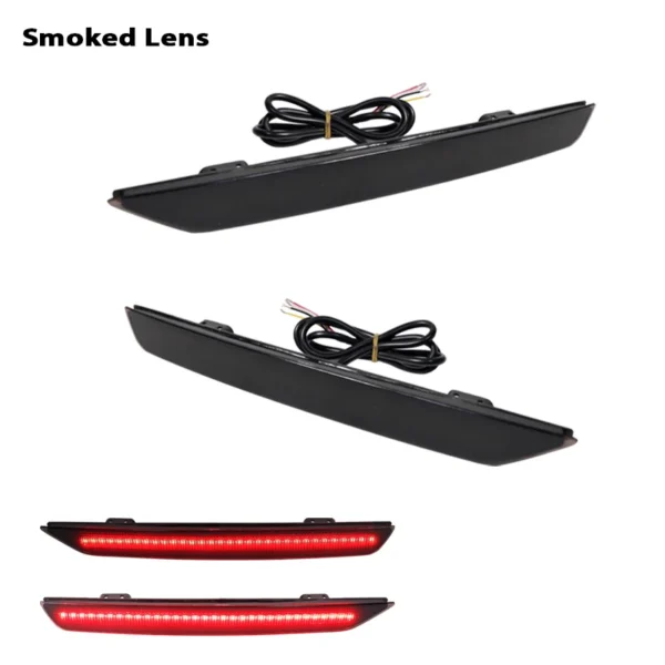 2pcs Red Rear Bumper Reflector Lights For Honda Odyssey Tail,Brake & Rear Fog Lamps,Sequential Turn Signal Light 2011-2017 - Image 7