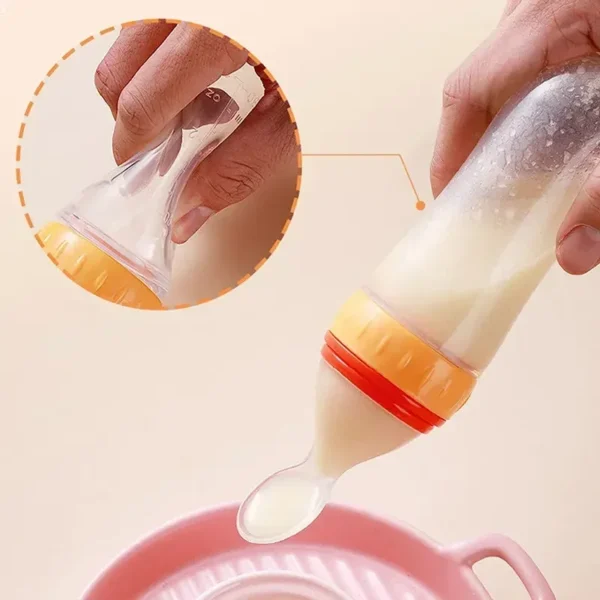 Squeezing Feeding Bottle Silicone Newborn Baby Training Rice Cereal  Food Spoon Supplement Feeder Safe Useful Tableware for Kids - Image 5