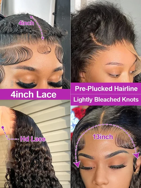 300% High Density Loose Deep Wave 40 46 50 Inch 13x6 13x4 HD Lace Frontal Human Hair Wig Brazilian 360 Full Curly Wigs For Women - Image 5