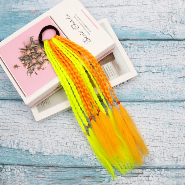 Girls Colorful Braids Ponytail Hair Ornament Headbands Rope Rubber Bands Beauty Hair Bands Headwear Braid Kids Gift Hair Accesso - Image 31