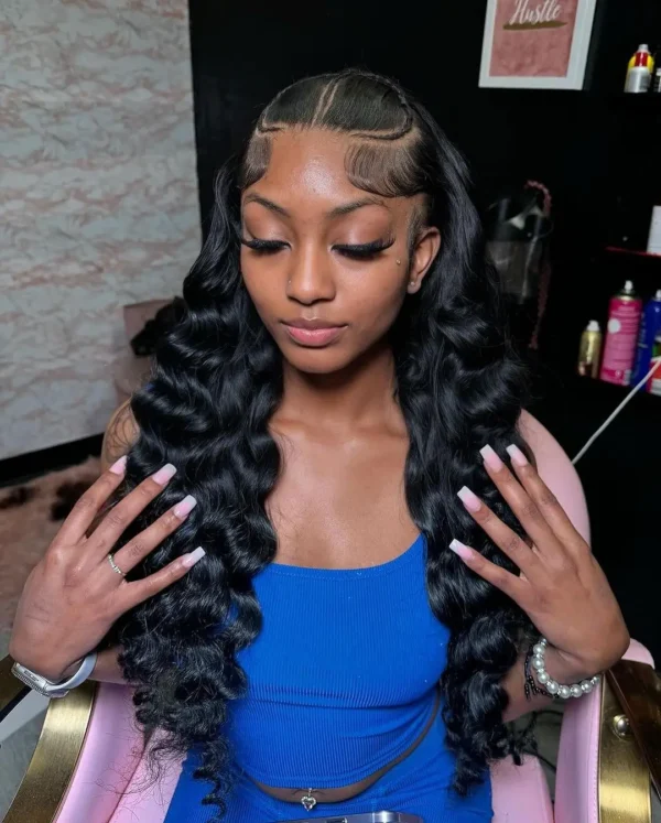 40 Inch Loose Deep Wave 13x4 13x6 HD Transparent Human Hair Wig 250 Density Brazilian Water Curly Nature Wave Lace Frontal Wigs - Image 18