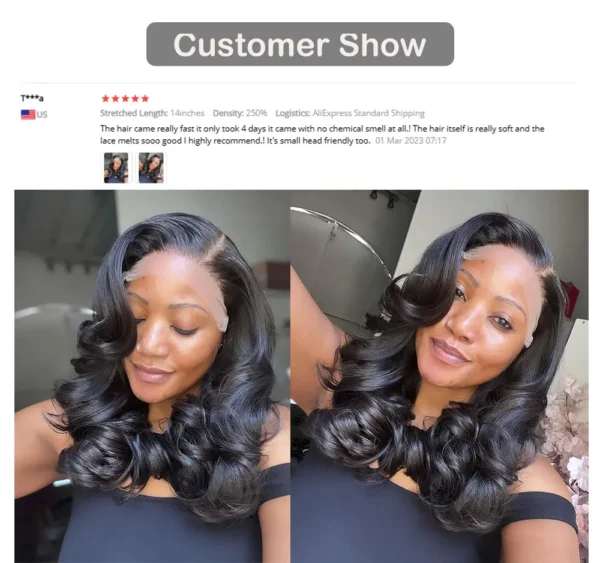 Super Double Drawn Glueless Wig 100% Human Hair Ready To Go 30inch Loose Deep 250% High Density 13x4 Transparent Lace Front Wigs - Image 13