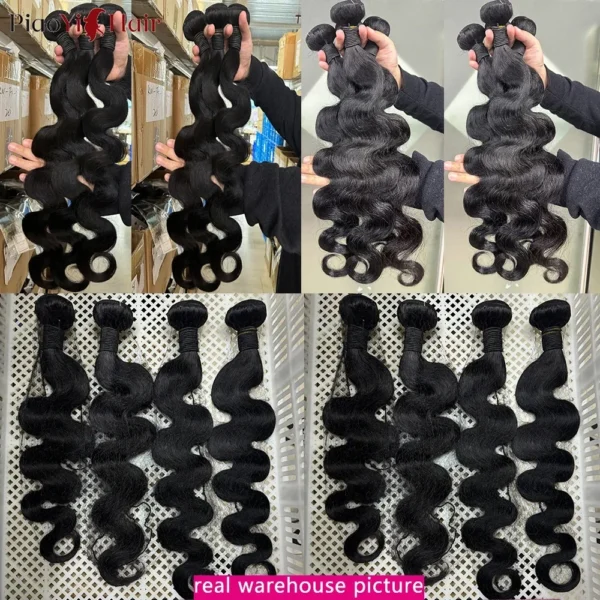 Mossily 3 4 5 Bundles 40 Inches 100% Raw Human Hair Body Wave Brazilian Remy Human Hair Bundle Extension Double Drawn Weavy - Image 20