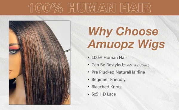 Glueless Wigs Human Hair Pre Plucked Pre Cut P1b/30 Straight Bob Wig Human Hair 5x5 Hd Lace Closure Wigs With Natural Hairline - Image 11
