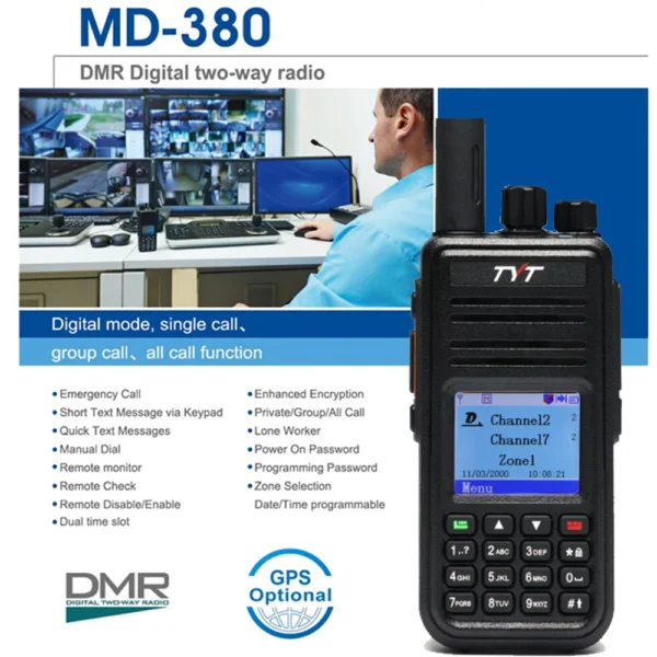 TYT NEW AES256 Encryption MD-UV380/390  Digital Walkie Talkie VHF UHF Dual Band Waterproof Radio GPS Ham Radio DMR Walkie Talkie - Image 5
