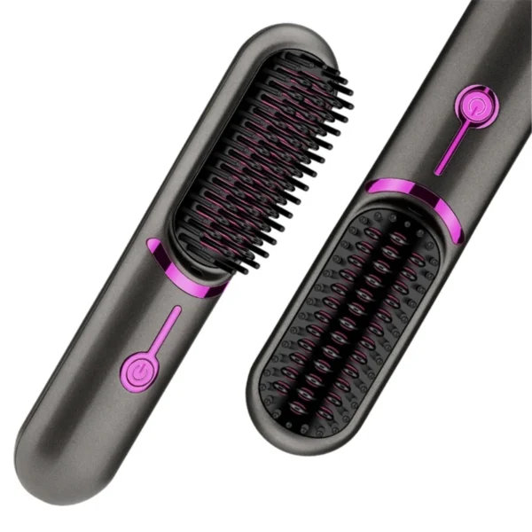 Cordless Hair Straightener Brush Portable Straightening Brush Travel Comb Straightener Women Lightweight Rechargeable - Image 8
