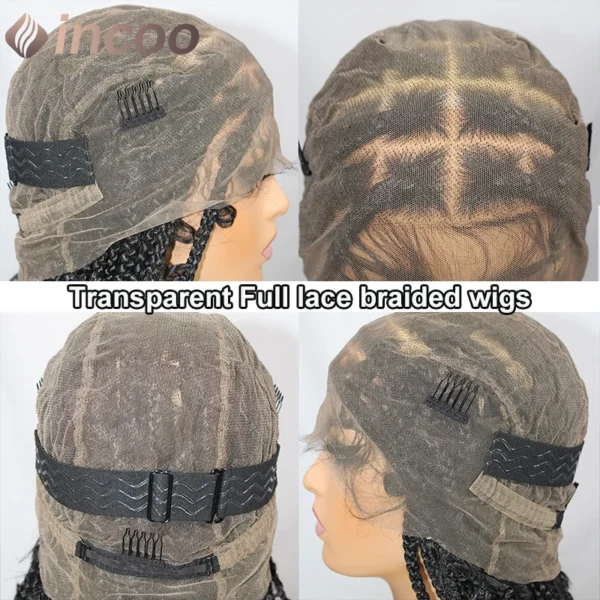 36 Inches Synthetic Lace Braided Wigs Butterfly Braids Lace Wig For Black Women Braid Wigs On Sale Clearance Box Braids Lace Wig - Image 6