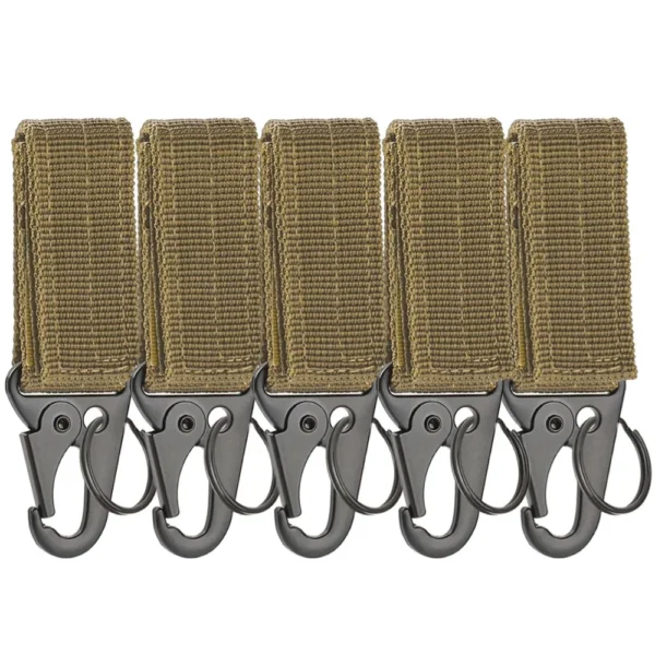 Outdoor Carabiner Keychains Camping Equipment Nylon Hook Carabiner Tactical Military Molle System Hook Belt Keychain - Image 9