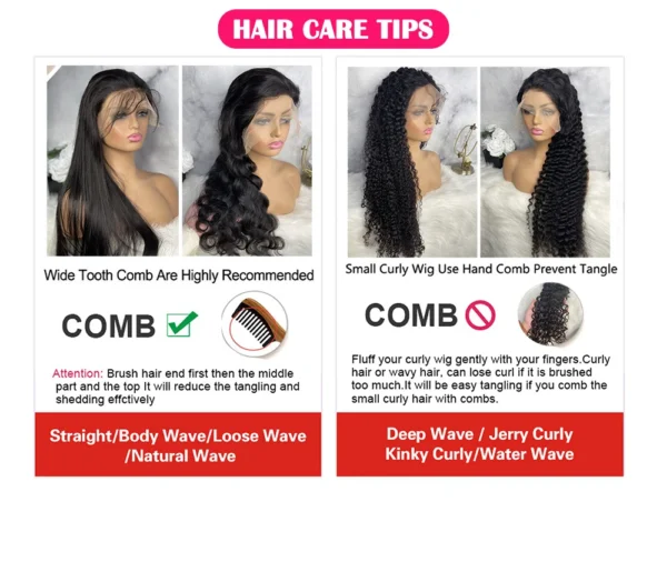 Wulala 40 Inch Deep Wave Lace Front Wig 13x6 Hd Lace Frontal Wig 13x4 Curly Human Hair Wigs For Women 4x4 360 Pre Plucked Lace - Image 13