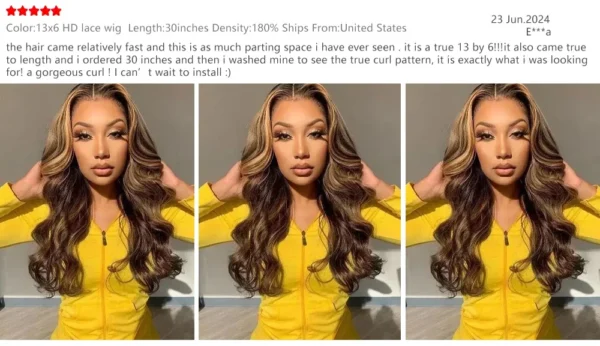 180 200 Density Lace Front Wigs Human Hair Body Wave 4/27 Highlight  13x4 13x6 HD Lace Frontal Colored 18 36 Inch Human wig - Image 9