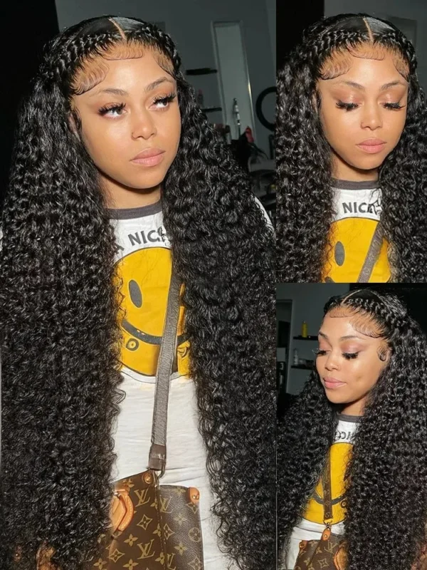 250 300 Density 30 40 Inch 13x6 HD Deep Wave Lace Frontal Wig 13x4 Lace Front Human Hair Glueless 5x5 Lace Closure Curly Wigs - Image 4