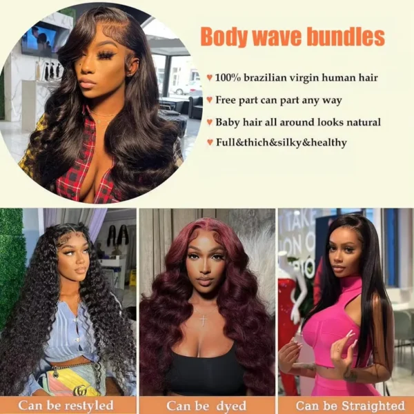40 50 Inch Human Hair Bundles Loose Body Wave 3 Raw Hair Bundles Human Hair Natural Black Brazilian Remy Hair Weave Extensions - Image 5