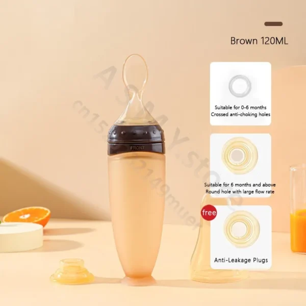BBET Squeezing Feeding Bottle Silicone Newborn Baby Training Rice Spoon Infant Cerea Food Supplement Feeder Safe Tableware - Image 11