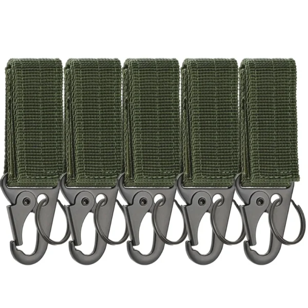 Outdoor Carabiner Keychains Camping Equipment Nylon Hook Carabiner Tactical Military Molle System Hook Belt Keychain - Image 8
