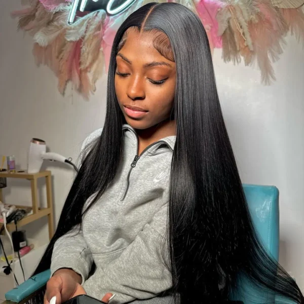 300% High Density 40 46 Inch Bone Straight 13x6 HD Lace Front Wigs Human Hair Brazilian 13x4 360 Full Lace Frontal Wig Pre Pluck - Image 13
