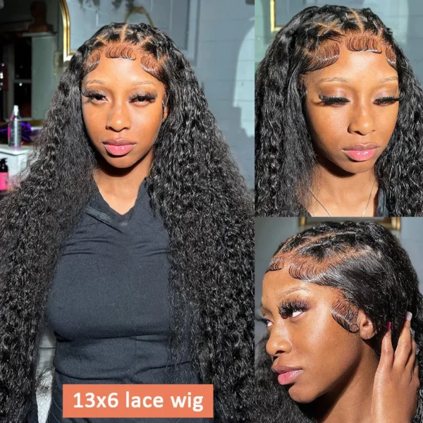 40 42 Inch Curly Lace Front Human Hair Wigs For Black Women Pre Plucked Transparent 13x4 Deep Wave Frontal Wig 13x6 Hd Lace Wig - Image 5