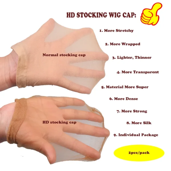 7pcs Wig Installation Kit Set Hd Wig Caps Lace Wig Glue And Remover Melt Band For Lace Frontal Wax Stick With Edge Brush - Image 10