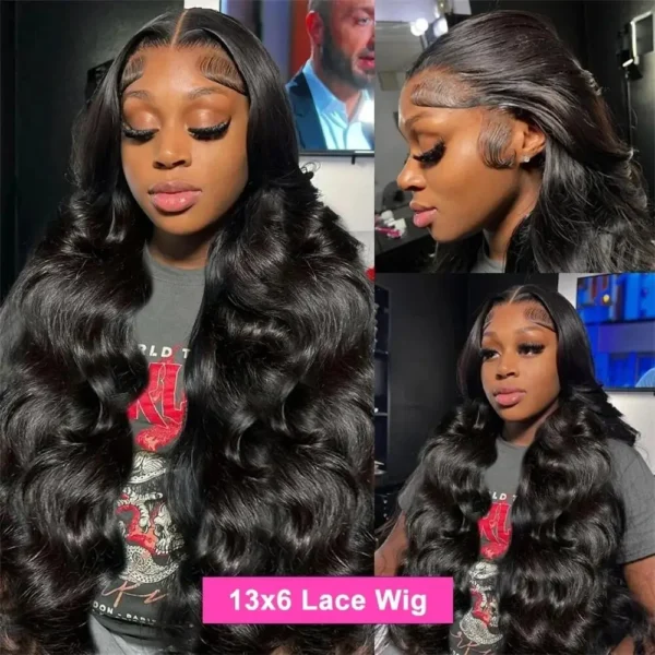HD Transparent 13x4 13x6 Body Wave Lace Front Wig Pre Plucked 360 Lace Frontal Wig Human Hair Wigs For Women 5x5 Closure Wig - Image 3