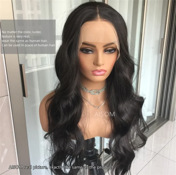 Body Wave Lace Front Wig Highlight Ash Blonde Lace Frontal Synthetic Wigs Pre Plucked Long Wavy Synthetic Lace Wig for Women - Image 21