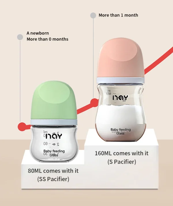 Dr.isla Glass Bottles Newborn Feeding Bottles 80ML/160ML Baby Bottle Anti-flatulence Milk Feeding Bottles Infant BPA free - Image 14